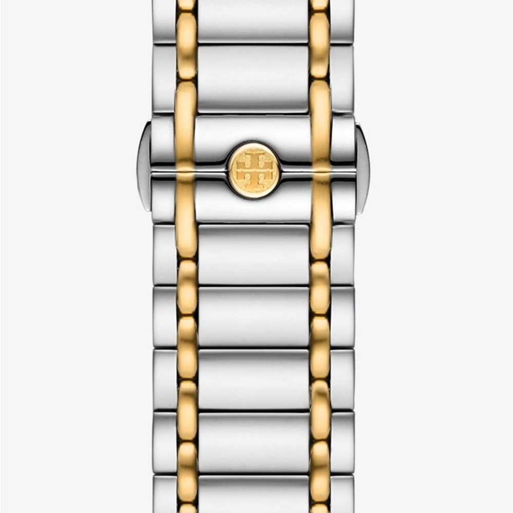 Tory Burch Miller Two-Tone Stainless Steel Link Bracelet Apple Watch Band NWT - Picture 5 of 10